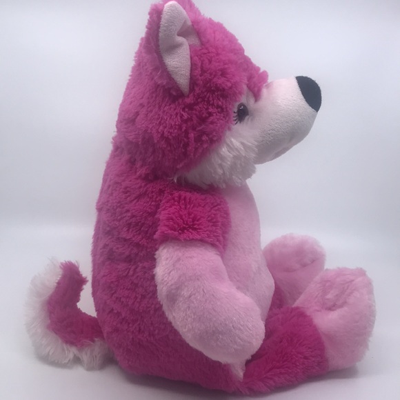 Fiesta Plush 15” Pink Wolf Skin Great Wolf Lodge Zipper Back Stuffed Animal Read - Picture 6 of 9